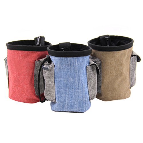 Popetpop Bolsa para petiscos para animais de estimação com cinto ajustável embutido para saco de coc