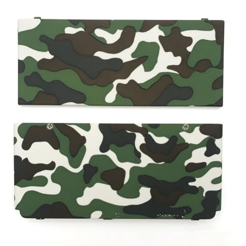 Image of Hzxkqmil Front Back Housing Shell Case Cover Top /Bottom Faceplate Plates Replacement for Nintendo New 3DS Console (Camo Green)