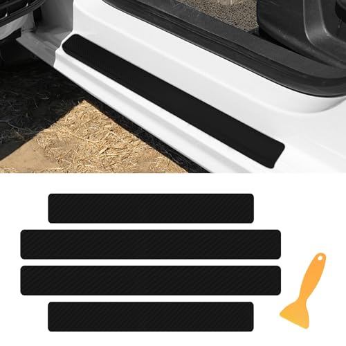 deemars 4PCS Protectores de Borde de Puerta de Coche, Protector de Umbral de Puerta de Entrada de Coche, Accesorios Universales para Coche Protector de Borde de Puerta de Entrada para Coche (Negro)