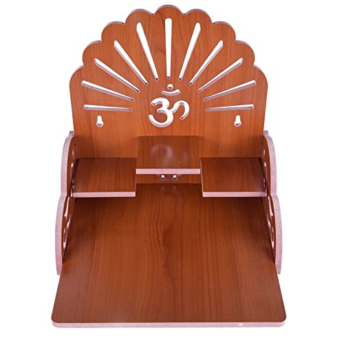 Krupasadhya Beautiful Wooden Plywood Mandir for Pooja Home Decoration Wall Hanging Beautiful Engineered Wood Home Temple Engineered Wood Home Temple 2