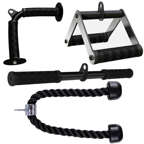 Fitarc Kabelmaschinen-Zubehör Set, Lat Pulldown Zubehör für Heimfitnessgeräte, Trizeps-Zuggriff für Heimfitness-Zubehör, Lat Pulldown Stange und Trizepsseil für Kabelmaschine Fitarc Kabelmaschinen-Zubehör Set, Lat Pulldown Zubehör für Heimfitnessgeräte, Trizeps-Zuggriff für Heimfitness-Zubehör, Lat Pulldown Stange und Trizepsseil für Kabelmaschine