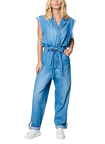 [BLANKNYC] Womens Luxury Clothing Overalls Denim Jumpsuit, Comfortable & Stylish, Timeless, X-Small