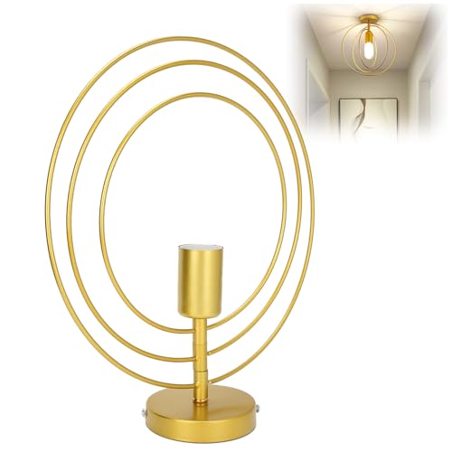 Plafonnier à cercles dorés Pilipane, suspension moderne E27 chic pour chambre et salon élégant