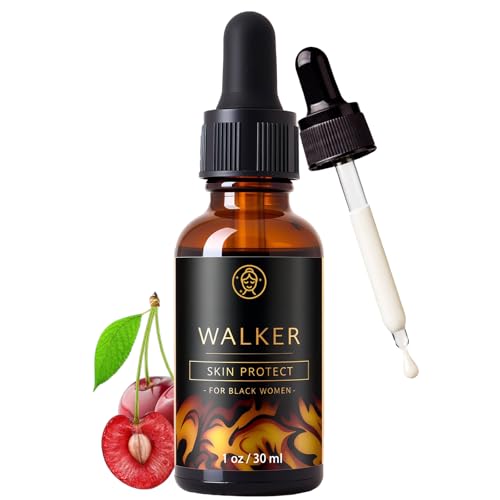 Walker Skin Protect Serum Natural Firming Face Serum To Reduce Wrinkles with Black Castor Oil Hydrate & Brighten Skin for Melanin-Rich Skin Lightweight & Non-Greasy for all skin types