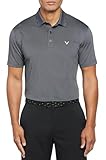 Callaway Polo de golf de manga corta a rayas finas para hombre, XX-Large