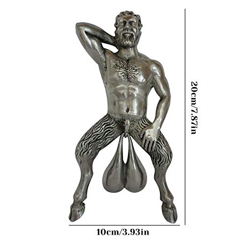 Door Knocker Satyr Balls Funny Gag Gift for Him Phallus Figure Doorbell Fertility Symbol Pan Roman Hardware Accessories Hangin Decoration Door Knocker Sculpture for The Home Patio Lawn - Thumbnail 5