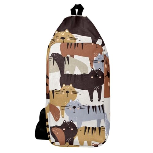 Sac à dos à bandoulière Happy Cats anti-encombrement pour sécuriser vos effets personnels