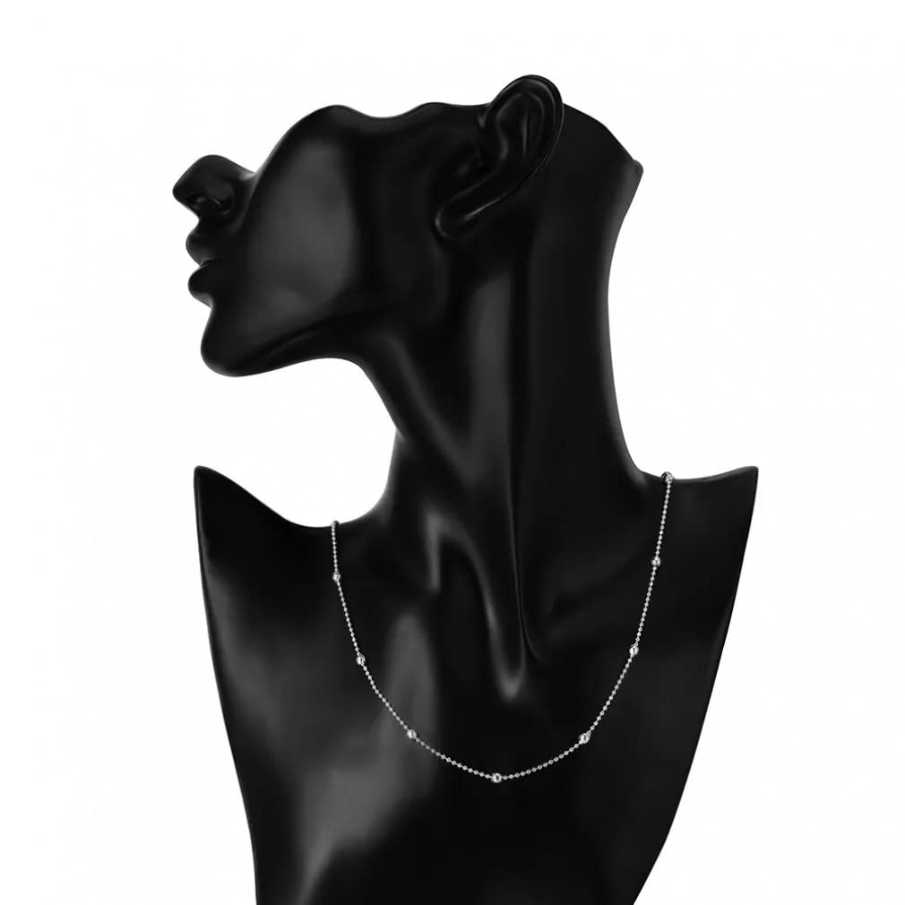 Collane con Girocollo a Catena in Argento Sterling 925 Sottile Sottile da 35-80 cm