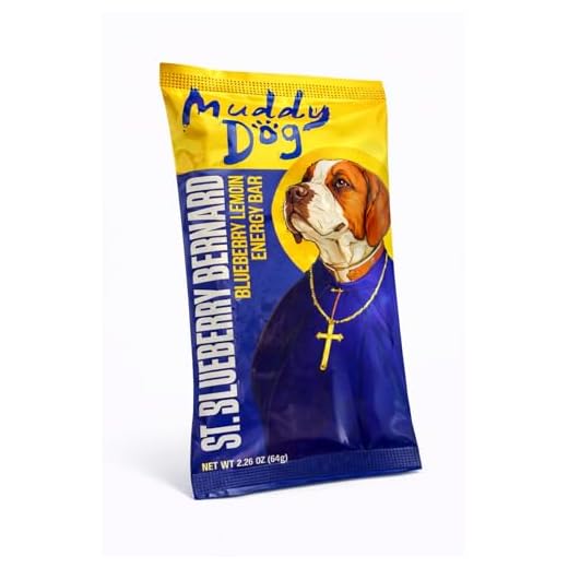 Muddy Dog Human Treats - St. Blueberry Bernard - Blueberry Lemon Energy Bar - Gluten-Free Nut-Free Granola Bars (12 Pack)