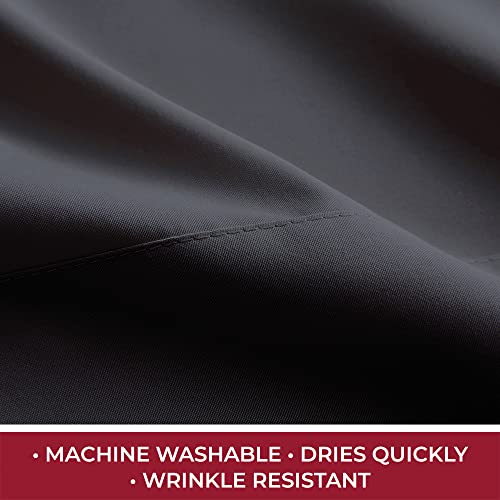 Image of Mellanni RV Short Queen Sheets - 4 PC Iconic Collection Bedding | Hotel Luxury, Extra Soft, Cooling Bed Sheets - Deep Pocket up to 10 inch (RV /Short Queen, Black)
