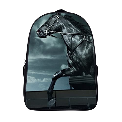 Sac à dos d'école cheval pour enfants et adolescents 40x28x16cm