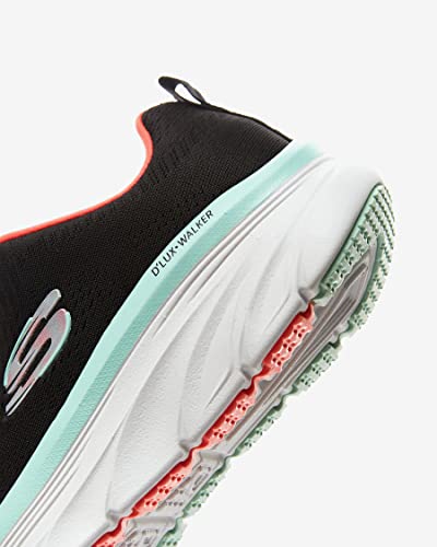 Skechers Baskets Flex Appeal 4.0 Active Flow pour Femme, Bordure en Maille Noire Menthe, 41 EU
