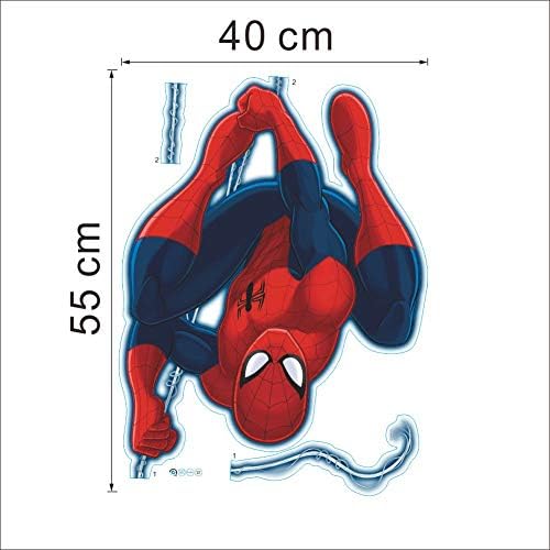 Kibi Spider-Man 3D Wall Stickers Spiderman Wallpaper Spiderman 3D Wall Stickers Wall Stickers for Kids Bedroom Living Room Nursery Background Removable