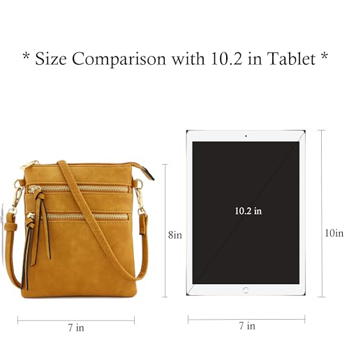 Isabelle Functional Multi Pocket Crossbody Bag (Mustard) - Thumbnail 3