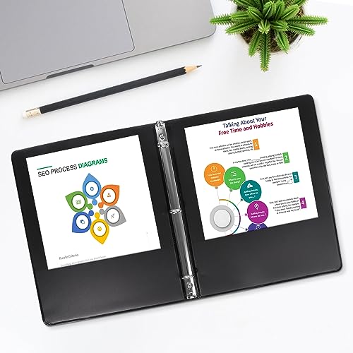 CIXILDTS 2" 3 Ring Binder, Standard 2-inch Round Ring Binder Fit Letter Size Paper, Presentation View Binders, Black, 6-Pack by CIXILDTS - Image 7