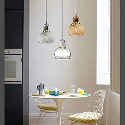 Lámpara de techo de vidrio nórdico con una luz para iluminación de interior creativo 3