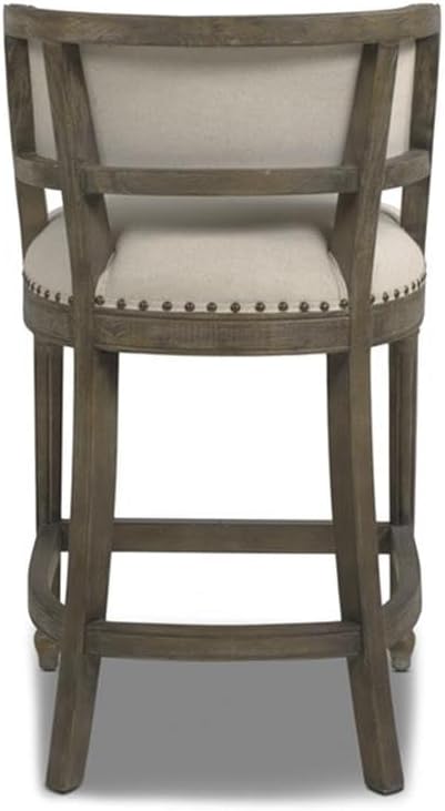 Jennifer Taylor Home Paris 26.5" Farmhouse Counter Height Bar Stool Light Beige