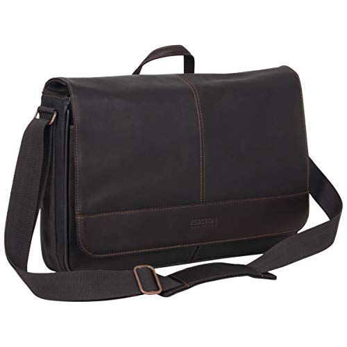 Kenneth Cole Reaction Come Bag Soon - Colombian Leather Laptop & Ipad Messenger, Brown #TOP2