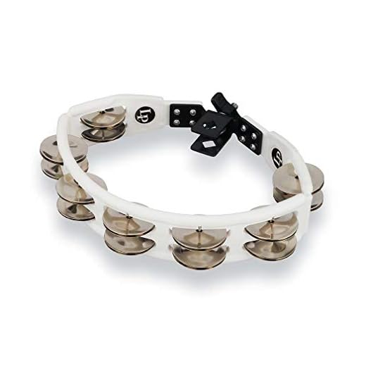 Latin Percussion Drum Set Tambourine, White (LP162)
