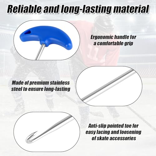 image for lasuroa 2pcs Skate Lace Tighteners, Anti-Slip Pointed Design Shoe Lace