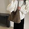 Sac Daim, Sac A Main Femme, Sac Fourre Tout Daim, Sac Hobo Vintage Souple, Sac À Bandoulière Tendance Grande Capacité Pour Travail, Voyages, Shopping #5