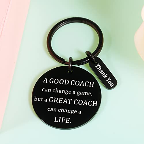 Football Basketball Coach Thank You Gifts Cheerleading Coach Appreciation Retirement Gifts Keychain For Men Women Coach Gymnastics Swim Volleyball A Great Coach Can Change A Life Key Tag Pendant Gifts #TOP3