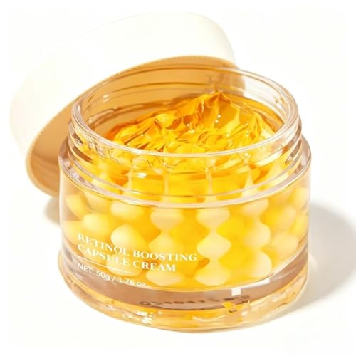KOEC Deep Collagen Retinol Boosting Capsule Cream Golden Capsule Face & Neck Moisturizer with Hyaluronic Acid for Skin Firming Smooth Wrinkles & Anti Aging Day & Night Cream All Skin Gift for Women