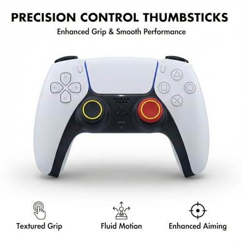 Inoostar 28PCS Optimized Silicone Thumb Grips & Joystick Caps for PS4/PS5/Xbox Controllers Accessories | 14 Colors, Anti-Slip, Anti-Scratch & Enhanced Gaming Grip Protectors