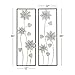 Deco 79 Metal Floral Home Wall Decor Wall Sculpture with Black Frame, Set of 2 Wall Art 12