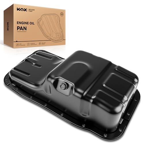 Image of KAX 264-407 Engine Oil pan with Drain Plug Compatible with 1997-2001 CR-V | Gasket not included, Steel material, Painted Finish