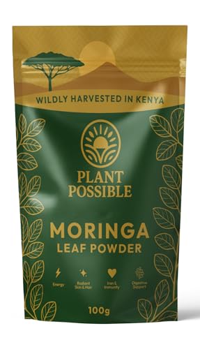 Plant Possible Moringa Leaf Powder 100 g – Pure Kenyan-Grown Superfood | Fine-Milled Green Powder for Smoothies & Cooking