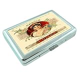 Vintage Cigar Box Poster S24 Silver Cigarette Case Metal Wallet Id Holder King & 100's 4' X 2.75' RFID Protection