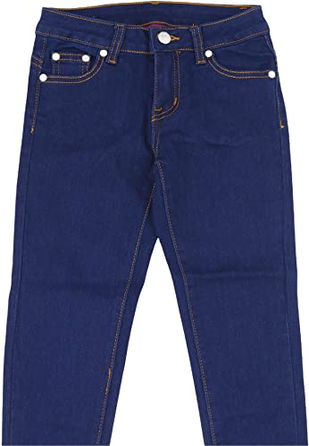 Image of ToBeInStyle Girl's Denim Easy Styling Classic Timeless Everyday Jeans Zip-Up Closure
