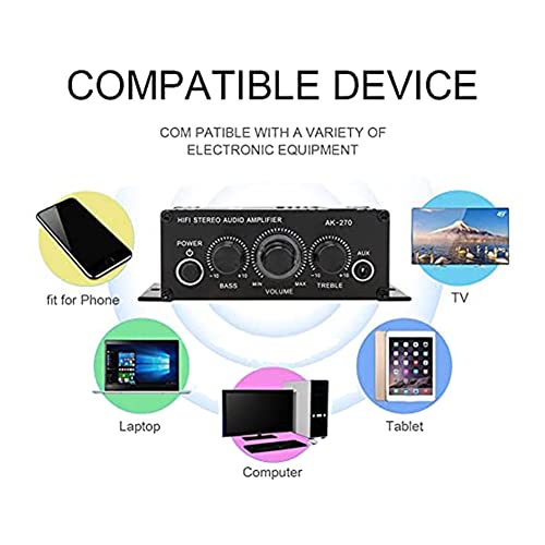 image for Jcevium Power Amplifier Audio Karaoke Home Theater Amplifier 2 Channel