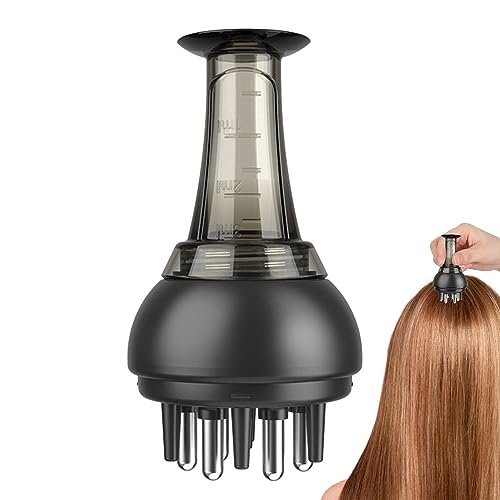 Aplicador de aceite del cuero cabelludo, peine de aceite de bola rodante y aplicador de aceite antifugas, masajeador portátil para el cuero cabelludo, herramienta de crecimiento del cabello, cuidado