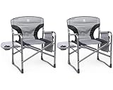 Photo Gallery ever advanced sedie da regista pieghevoli leggere, in alluminio, per esterni, per adulti, con tavolino e custodia, supporto resistente, 158,8 kg, grigio, confezione da 2 Photo Gallery ever advanced sedie da regista pieghevoli leggere, in alluminio, per esterni, per adulti, con tavolino e custodia, supporto resistente, 158,8 kg, grigio, confezione da 2