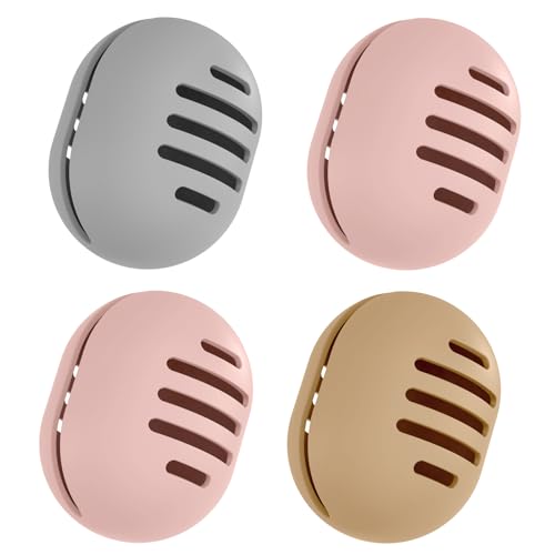 Fauxomor 4 Pcs Makeup Sponge Holder, Double-Sided, Breathable, Shatterproof
