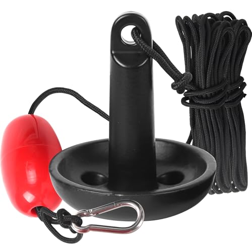 CALPALMY 5 LB Mushroom Anchor Kit with 32 FT Marine Rope and Marker Buoy Mushroom Boat Anchor for Kayak Canoe Inflatables Skiffs and Small Boats Ideal for Lakes and Calm Water