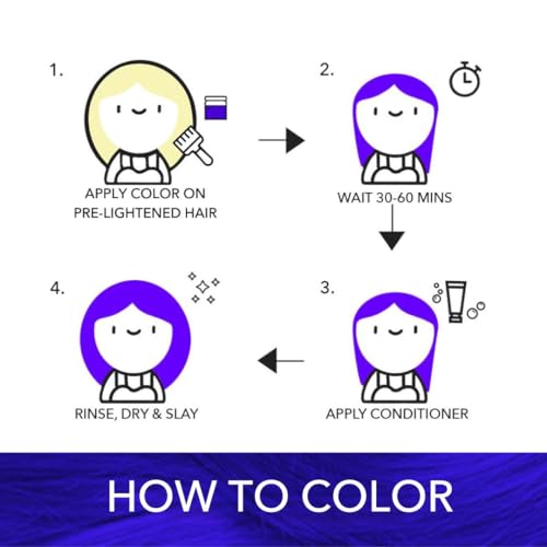 Image of Paradyes Semi-permanent Crinkle Violet DIY Conditioner Based Hair Colour 120 gm and Lighten Up! Bleach Pack 30 Vol. for all Hair Types