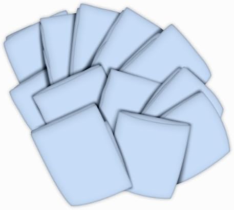 SheetWorld 12 Pack Fitted Bassinet Sheets 15" x 32 1/2" - Baby Blue Jersey Knit - Made in USA