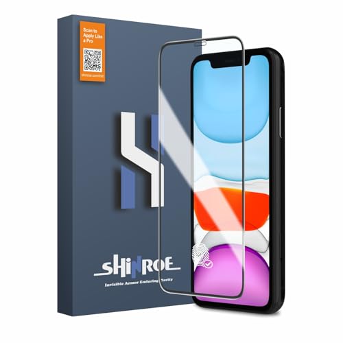 Image of Tempered Glass for iPhone 11 | XR (6.1 Inch) Military Grade 9H Screen Guard, Anti-Scratch, Shatterproof, Edge-to-Edge Full Coverage - Black Border