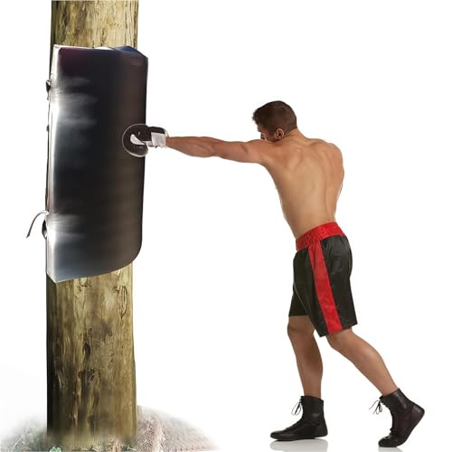 Wing Chun Drewniany smoczek, przenośna torba do mocowania na ścianie, trwała skóra z mikrofibry, cel treningowy do kung fu, boksu, użytku domowego lub parkowego