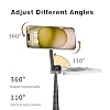 TONEOF 68 Magnetic Selfie Stick Tripod (Black) Bundle with 4000 mAh Mini LED Flashlight Rechargeable for Camping,Emergency,Hiking,Keychain,Pocket