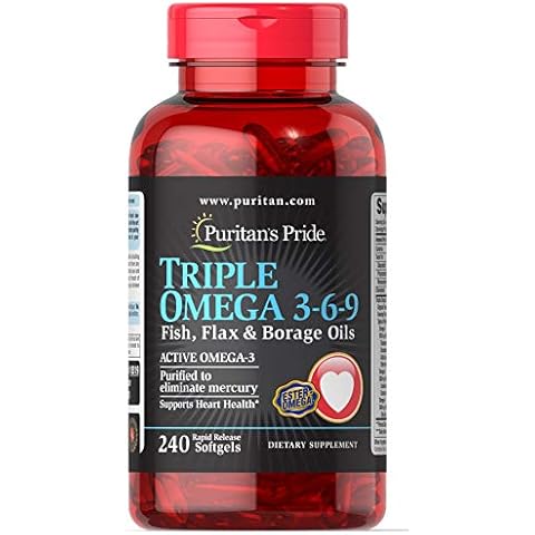 Puritans Pride Triple Omega 3-6-9 Fish, Flax & Borage Oils Cover