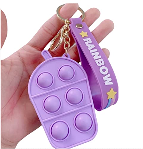 Image of AUGEN Cute Pop It Coin Purse Pouch Keychain For Gifting With Key Ring Anti-Rust (Pack Of 1)