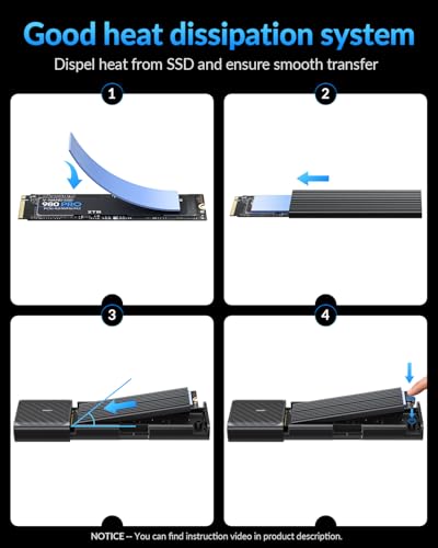 Image of NVMe Case [Tool-Free], SETMSPACE M2 SSD Enclosure [NVMe & SATA], M.2 SSD Enclosure with 2-in-1 Cable, M2 USB Adapter for M-Key and B&M Key, M2 SSD Case Made of Aluminium Grey Enclosure