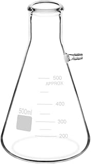 FunChem 500 mL Glass Filtering Flask, Bolt Neck with Tubulation