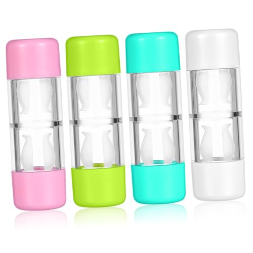 2 Set Di Custodia Pratica Per Lenti Rigida Per Da Viaggio Scatola Protettiva Per Cosmetici Per Set Da 4 Colori 4 Pezzi x 2