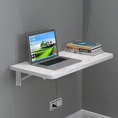 Table de salle à manger murale pliante en bois blanc pour cuisine étroite