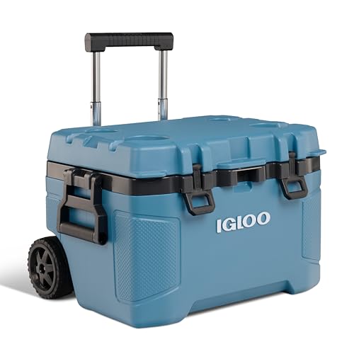 Igloo Trailmate 52Qt Wheeled Cooler, Insulated Hard Shell Ice...
